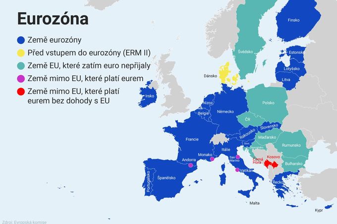 Eurozóna: Inflace klesla na 5,5%